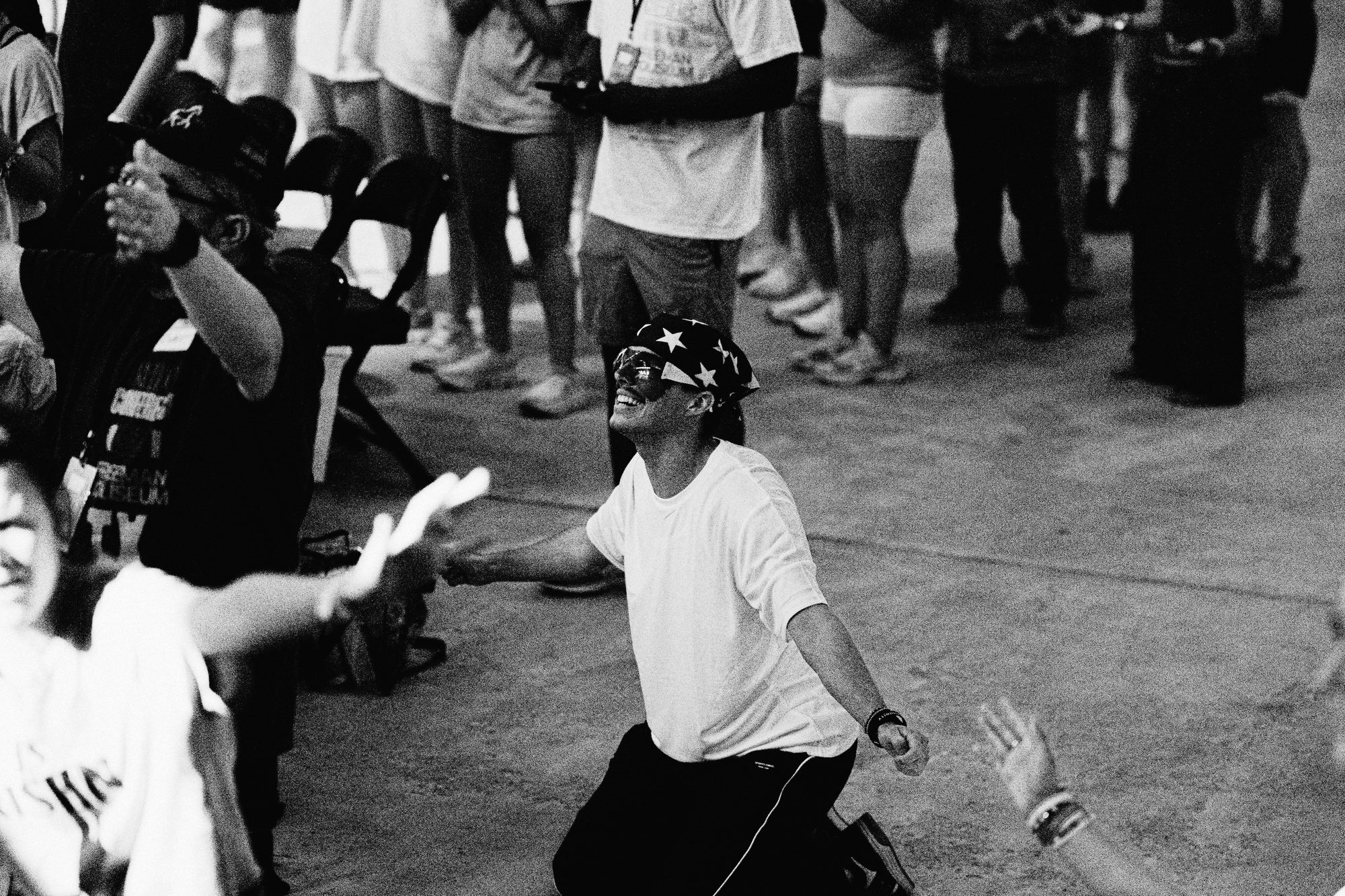 Student wearing a stars bandana at Freedom Conference